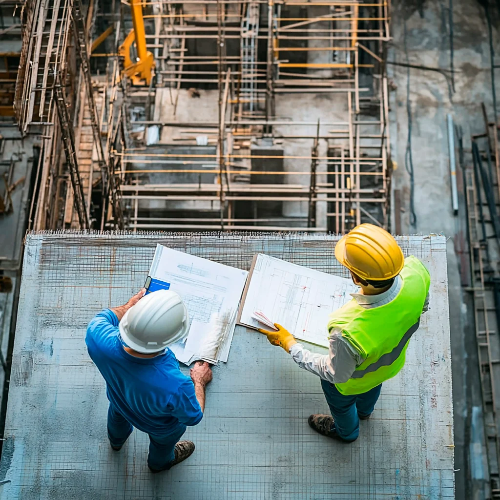 trabajadores de bas5 en un proyecto